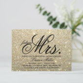 招待状-金ゴールドグリットFab未来ミセス・ブライダルシャワー 招待状 (スタンド正面)