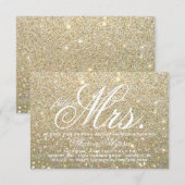 招待状-金ゴールドブライダルシャワー未来Wミセス 招待状 (正面/裏面)