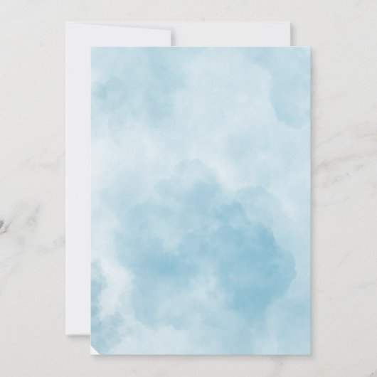 招待状 – 雲の中に頭 (正面)