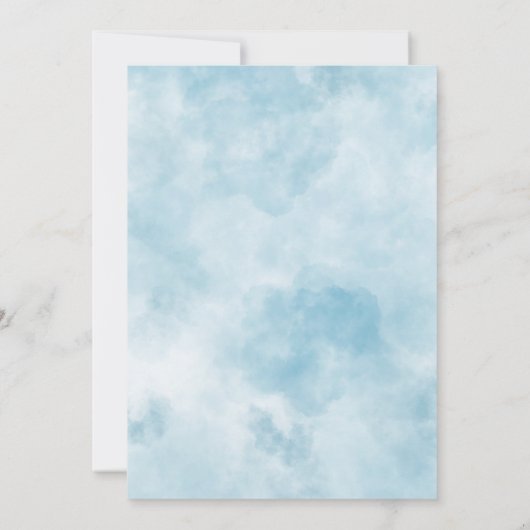 招待状 – 雲の中に頭 (裏面)