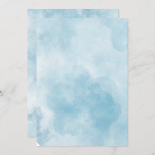 招待状 – 雲の中に頭 (正面/裏面)