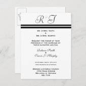 招待状 – 黒線 (正面/裏面)