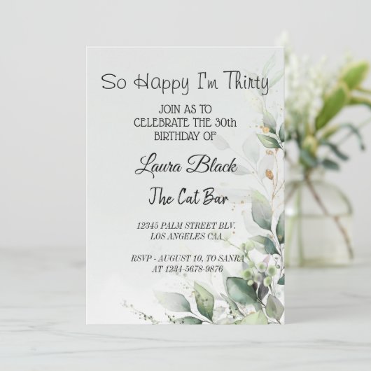 招待状 | 30歳の誕生日 | 50歳 (スタンド正面)