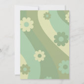 招待状- 40歳の誕生日 – レトロなセージ緑 招待状 (裏面)