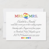 招待状- Mrs & Mrs Wedding Invite 招待状 (正面)