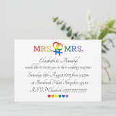 招待状- Mrs & Mrs Wedding Invite 招待状 (スタンド正面)