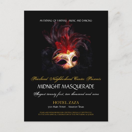 招待状- Pearlandのおあつらえ インビテーションポストカード (正面)