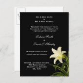 招待状- WhiteLily1 インビテーションポストカード (正面/裏面)