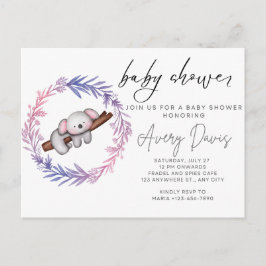 招待赤ちゃんシャワー ポストカード