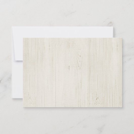 招待返信カード用木製背景 - ラスティックウッド 招待状 (裏面)