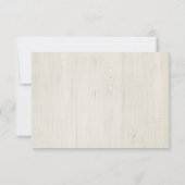 招待返信カード用 挿入紙 - ラスティック ウッド 招待状 (裏面)