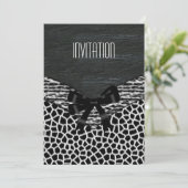 招待 ワイルド ブラック ホワイト 招待状 (スタンド正面)