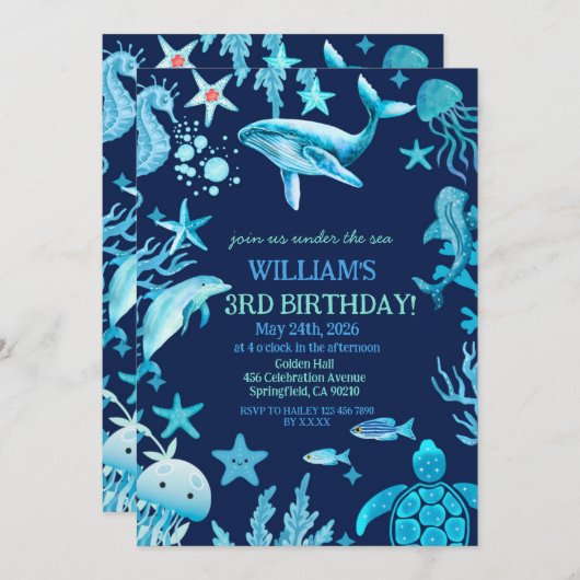 招待 招待状 (正面/裏面)