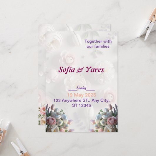 招待 招待状 (正面/裏面インサイチュ)