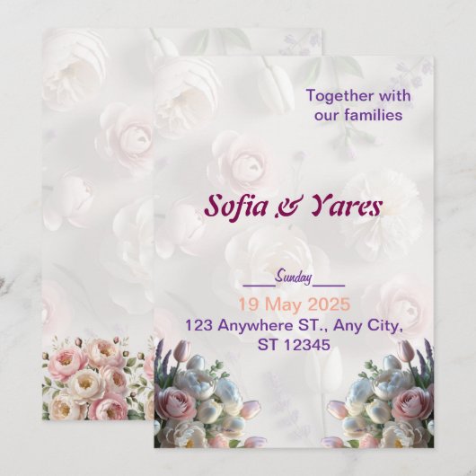 招待 招待状 (正面/裏面)