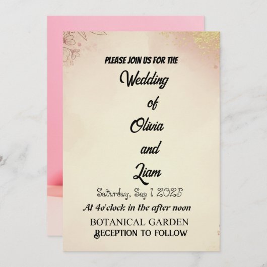 招待 招待状 (正面/裏面)