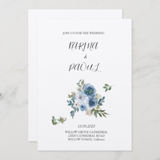 招待 招待状 (正面/裏面)