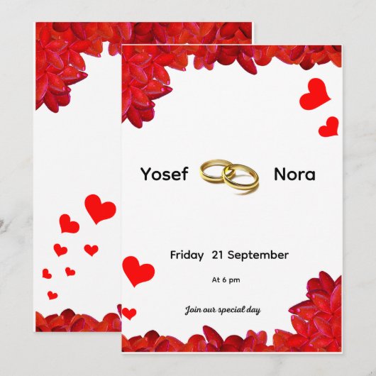 招待 招待状 (正面/裏面)