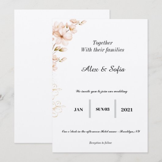 招待 招待状 (正面/裏面)