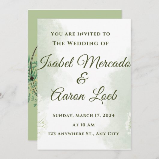 招待 招待状 (正面/裏面)