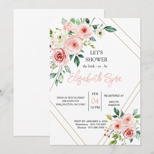 招待 招待状 (正面/裏面)