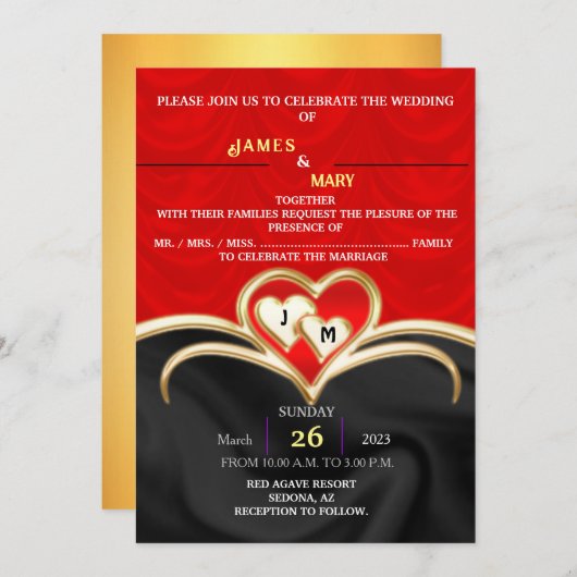 招待 招待状 (正面/裏面)