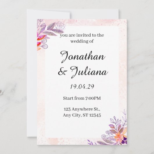 招待 招待状 (正面)