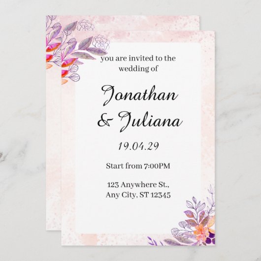 招待 招待状 (正面/裏面)