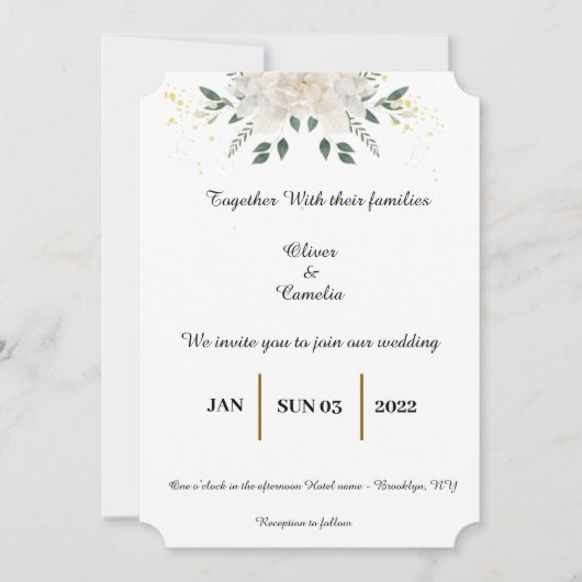 招待 招待状 (正面)