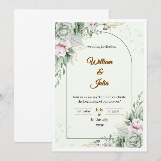 招待 招待状 (正面/裏面)