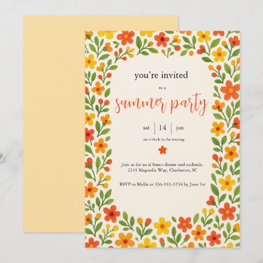 招待 招待状 (正面/裏面)