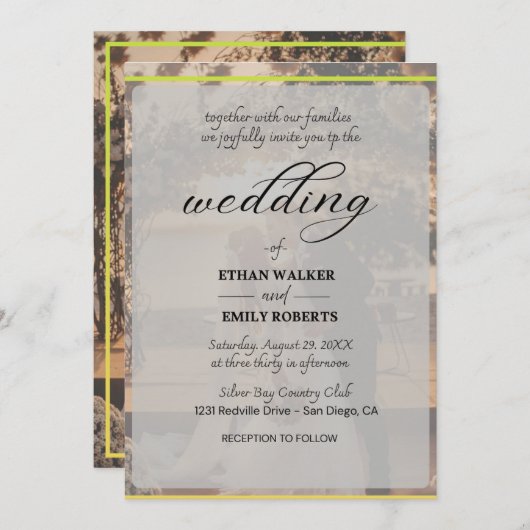 招待 招待状 (正面/裏面)