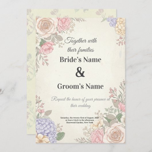 招待 招待状 (正面/裏面)