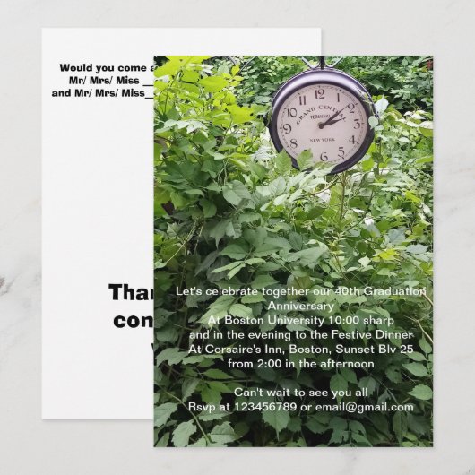 招待 招待状 (正面/裏面)