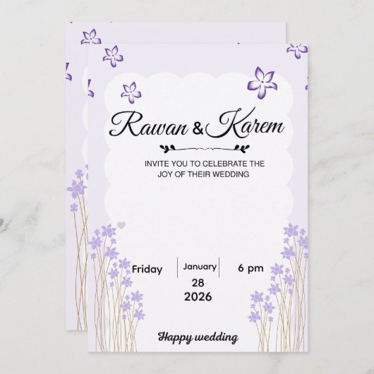 招待 招待状 (正面/裏面)