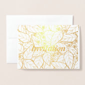 招待 箔カード (封筒付き正面)