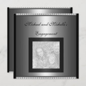 招待 結婚 記念 フォト フレーム シルバー 招待状 (正面/裏面)