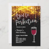 招待,誕生日パーティー,完璧なワインに熟成 招待状 (正面)
