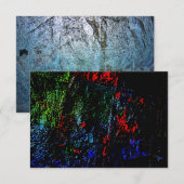 招待 黒いテクスチャ 抽象的な リサイクル モチーフ 招待状 (正面/裏面)