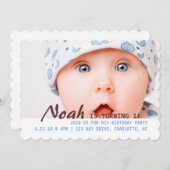 招待- 1つを回すこと! 招待状 (正面/裏面)