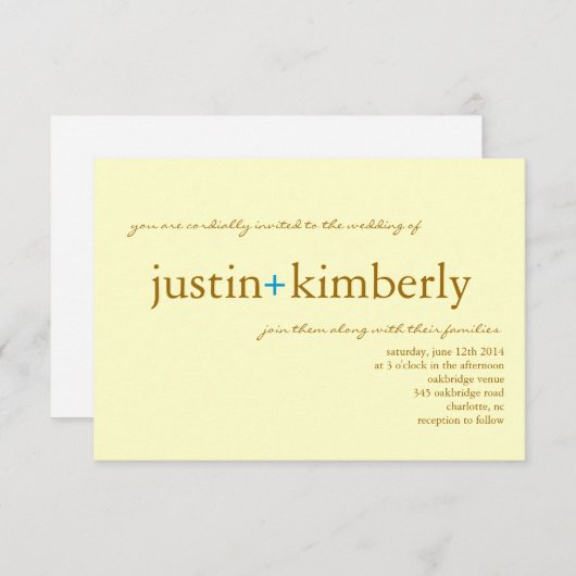 招待| Aの結婚+ |smallのivyelbr 招待状 (正面/裏面)