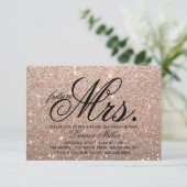 招待- Bridalばら色の金ゴールドのGlitのすてきな未来の夫人 招待状 (スタンド正面)