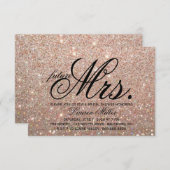 招待- Bridalばら色の金ゴールドのGlitのすてきな未来の夫人 招待状 (正面/裏面)