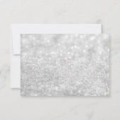 招待- Litの銀製のGlitすてきなMs.Mrs.のブライダルシャワー 招待状 (裏面)