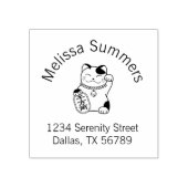 招日本のき猫アーチアドレス ラバースタンプ (インプリント)