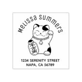 招日本のき猫アーチアドレス ラバースタンプ (インプリント)