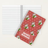 招日本のき猫パターン ノートブック (内側)