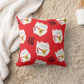 招日本のき猫福ねこ クッション (ブランケット)