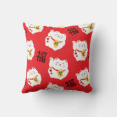 招日本のき猫福ねこ クッション (裏面)