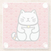 招日本のき猫 ガラスコースター (裏面)
